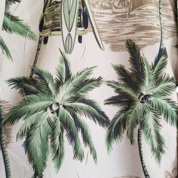 Tropical Shirt Men's LG Classic Fit Button Up Short Sleeve Vacation Point Zero - Picture 3 of 5